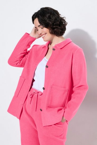 Ulla Popken 854200 Veste polaire Rose - Vestes - Vestes grande taille pour femme