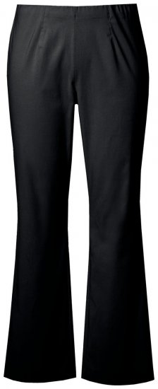 Ulla Popken 854910 Pantalon stretch chaud à taille élastique Noir - Pantalons en tissu - Pantalons larges femme grande taille