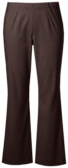 Ulla Popken 854910 Pantalon stretch chaud à taille élastique Brun acajou - Pantalons en tissu - Pantalons larges femme grande taille