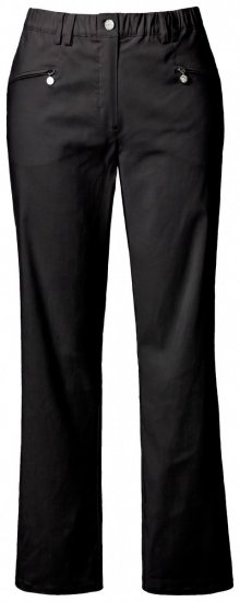 Ulla Popken 854987 Pantalon stretch chaud à ceinture confort Noir - Pantalons en tissu - Pantalons larges femme grande taille