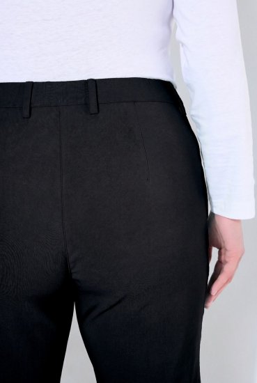 Ulla Popken 854987 Pantalon stretch chaud à ceinture confort Noir - Pantalons en tissu - Pantalons larges femme grande taille