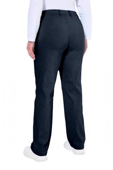 Ulla Popken 854987 Pantalon stretch chaud à ceinture confort Bleu marine - Pantalons en tissu - Pantalons larges femme grande taille