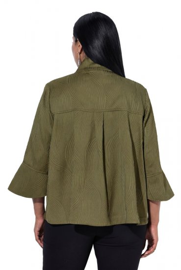 Ulla Popken 855125 Veste Kaki - Vestes - Vestes grande taille pour femme