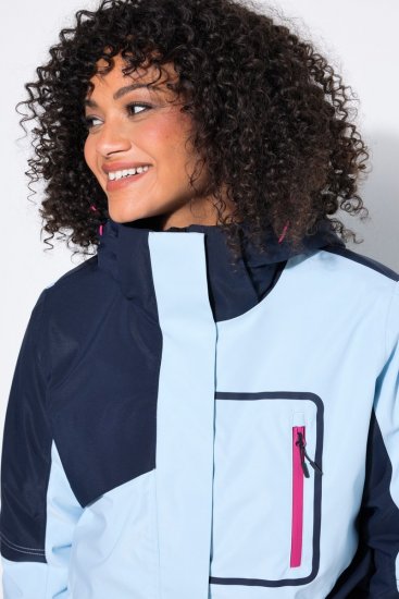Ulla Popken 855307 Veste de ski HYPRAR à capuche amovible Bleu marine - Vêtements de ski - 