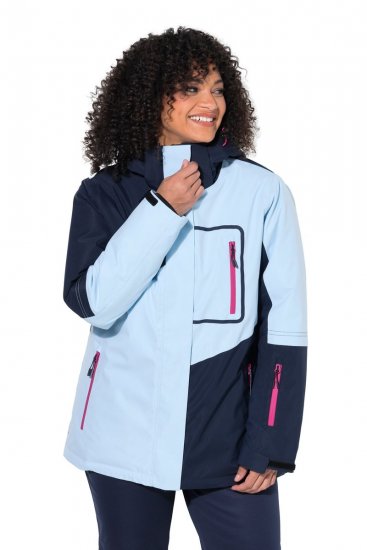 Ulla Popken 855307 Veste de ski HYPRAR à capuche amovible Bleu marine - Vêtements de ski - 