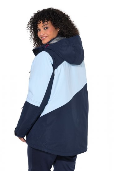 Ulla Popken 855307 Veste de ski HYPRAR à capuche amovible Bleu marine - Vêtements de ski - 