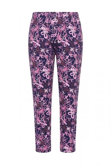 Ulla Popken 856141 Pyjama à manches longues Bleu marine - Pyjamas/vêtements de détente - 