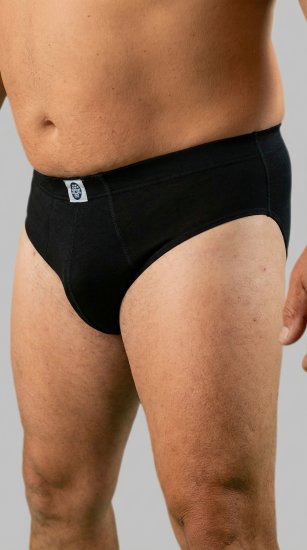 20 Nodi 974 Stretch Cotton Briefs with Internal Elastic Band and Low Rise Black - Sous-vêtements & bain - Sous-vêtements Grande Taille