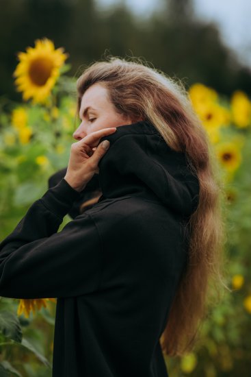 Nora Mikken MARI Maxi Hoodie Dress Black - Sweatshirts & hoodies - 