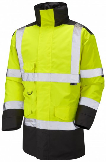 Leo Tawstock Warm Quilted Anorak Hi-Vis Yellow/Black - Vêtements de travail - Vêtements de travail grandes tailles