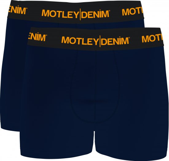 Motley Denim Amsterdam Boxershorts Navy 2-pack - Sous-vêtements & Bain - Sous-vêtements Grande Taille