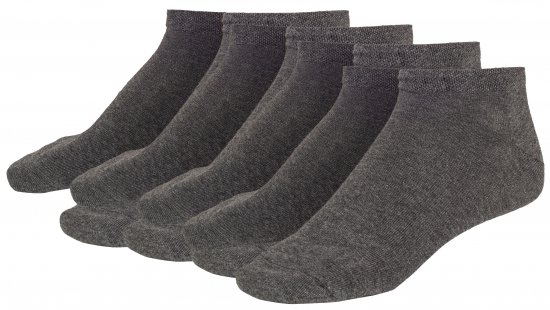 Adamo Anton sneaker-socks Charcoal 4-pack - Sous-vêtements & Bain - Sous-vêtements Grande Taille