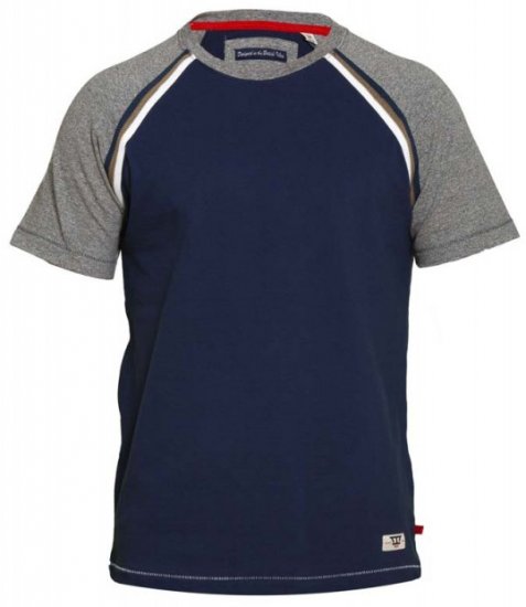 D555 Ashburn T-shirt Navy - T-shirts - T-shirts Homme Grande Taille