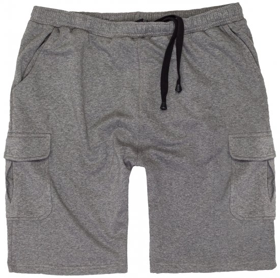 Adamo Athen Sweatshorts with Cargo pocket Grey - Pantalons/shorts de survêtement - Survêtement/jogging grandes tailles