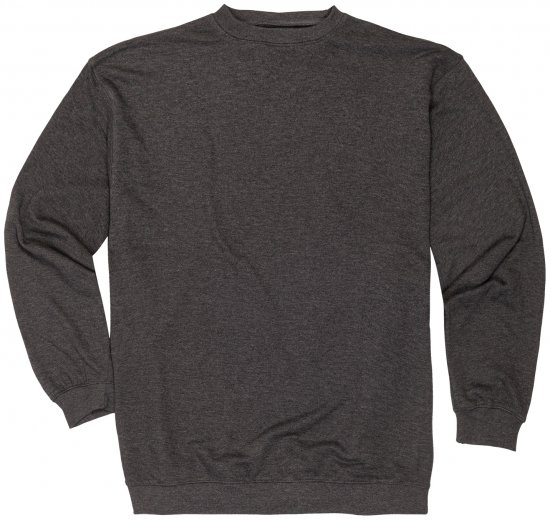 Adamo Athen Crew neck Sweatshirt Charcoal - Sweatshirts & hoodies - Sweatshirts/Hoodies grande taille homme