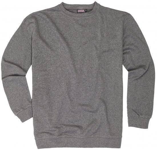 Adamo Athen Crew neck Sweatshirt Grey - Sweatshirts & hoodies - Sweatshirts/Hoodies grande taille homme