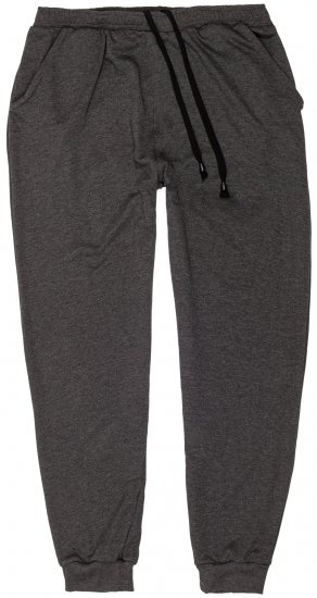 Adamo Athen Sweatpants with Cuffs Charcoal - Pantalons/shorts de survêtement - Survêtement/jogging grandes tailles