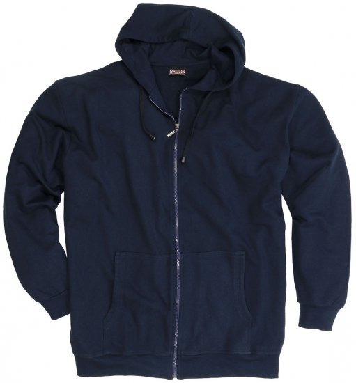 Adamo Athen Hoodie with Zipper Navy - Sweatshirts & hoodies - Sweatshirts/Hoodies grande taille homme