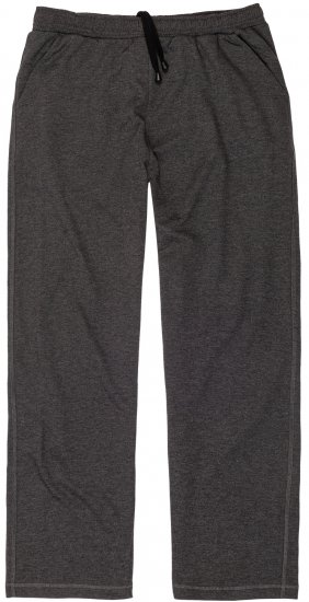 Adamo Athen Sweatpants with Open Hem Charcoal - Pantalons/shorts de survêtement - Survêtement/jogging grandes tailles