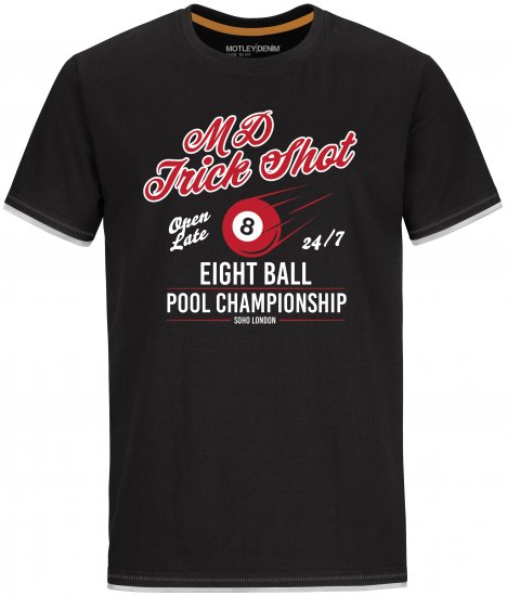 Motley Denim T-shirt Ayton Black - T-shirts - T-shirts Homme Grande Taille