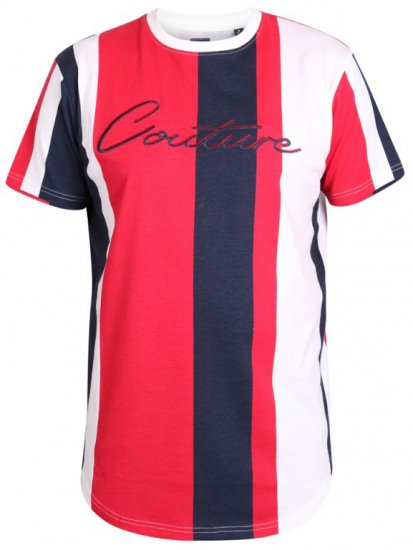 D555 Bancroft T-shirt Red/Navy - T-shirts - T-shirts Homme Grande Taille