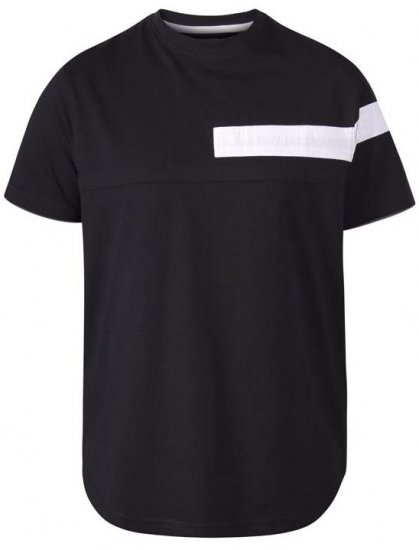 D555 Beat T-Shirt Black - T-shirts - T-shirts Homme Grande Taille