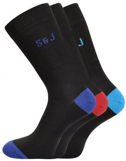 Smith & Jones Blear 3-pack Socks (46-49) - Sous-vêtements & bain - Sous-vêtements Grande Taille
