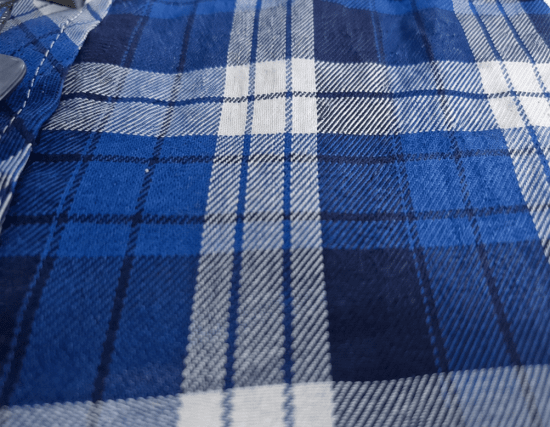 Kam Jeans 6369 Checked Short Sleeve Shirt Blue - Chemises - Chemises Grandes Tailles Hommes