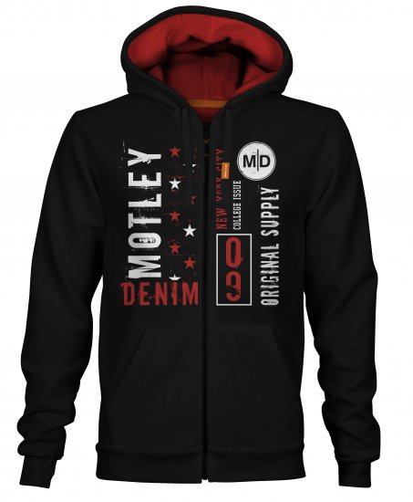Motley Denim Bodmin Hoodie Black - Sweatshirts & Hoodies - Sweatshirts/Hoodies grande taille homme