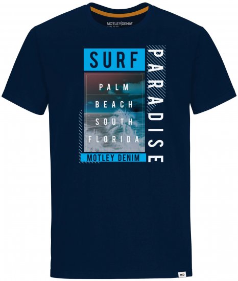 Motley Denim Bolton T-shirt Navy - T-shirts - T-shirts Homme Grande Taille