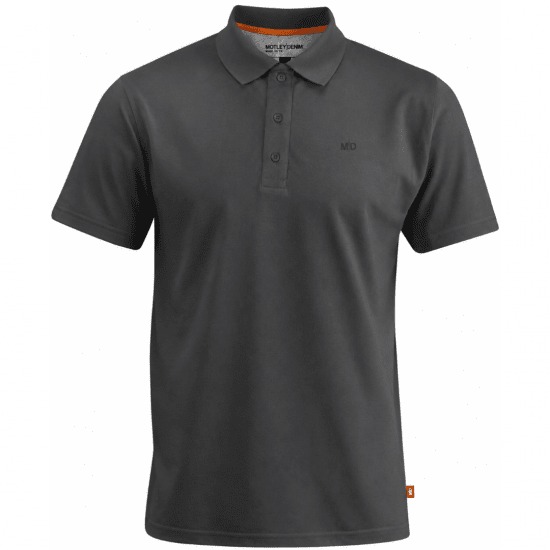 Motley Denim Bratislava Polo Charcoal - Polos - Polos homme grande taille