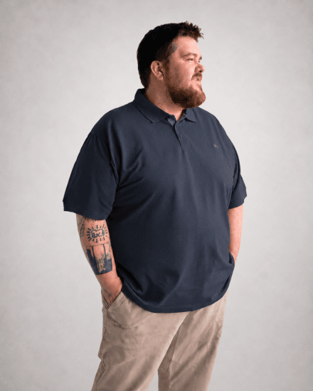 Motley Denim Bratislava Polo Dark Indigo - Polos - Polos homme grande taille