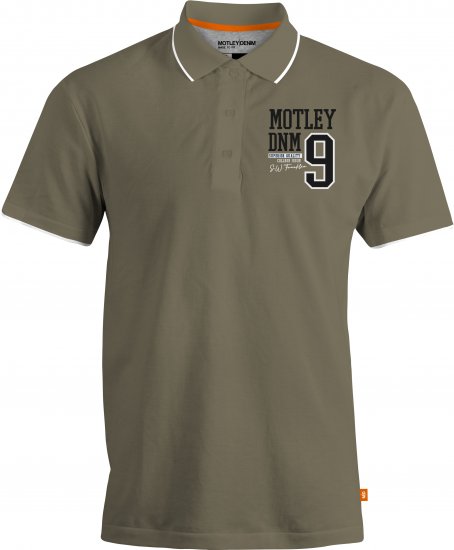 Motley Denim Brighton Polo Dark Khaki - Polos - Polos homme grande taille