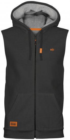Motley Denim Brussels Sleeveless Hoodie Charcoal - Sweatshirts & hoodies - Sweatshirts/Hoodies grande taille homme