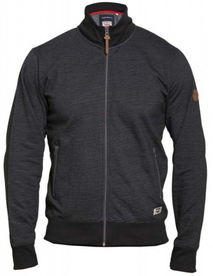 D555 Buxton Full Zip Sweatshirt Black - Sweatshirts & hoodies - Sweatshirts/Hoodies grande taille homme