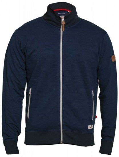D555 Buxton Full Zip Sweatshirt Navy - Sweatshirts & hoodies - Sweatshirts/Hoodies grande taille homme