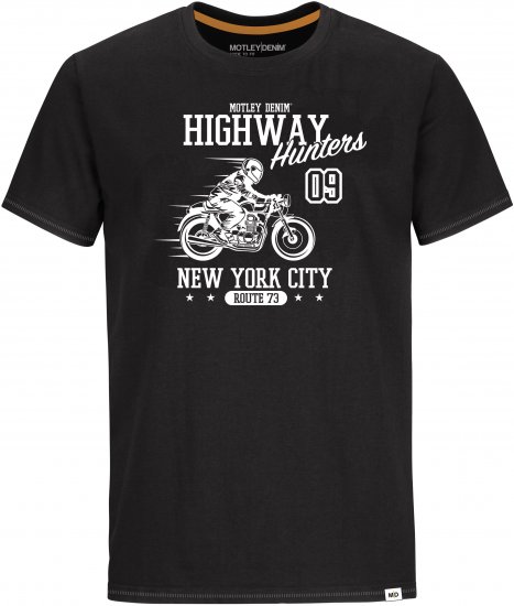 Motley Denim Chilton T-Shirt Black - T-shirts - T-shirts Homme Grande Taille