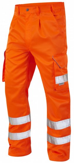 Leo Bideford Cargo Pants Hi-Vis Orange - Vêtements de travail - Vêtements de travail grandes tailles