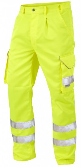 Leo Bideford Cargo Pants Hi-Vis Yellow - Vêtements de travail - Vêtements de travail grandes tailles