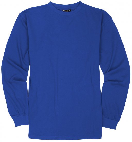 Adamo Floyd Comfort fit Long sleeve T-shirt Royal Blue - T-shirts - T-shirts Homme Grande Taille