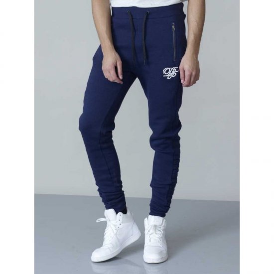 D555 Javier Fashion Sweatpants Navy - Pantalons/shorts de survêtement - Survêtement/jogging grandes tailles