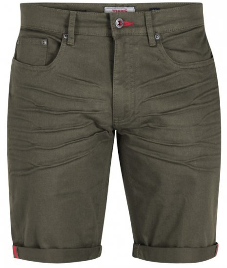 D555 Gilbert Stretch Shorts Khaki - Shorts - Shorts hommes grande taille