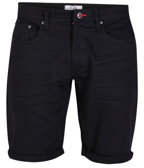 D555 Gilbert Stretch Shorts Black - Shorts - Shorts hommes grande taille