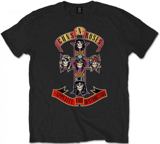 Guns N' Roses Appetite for Destruction T-shirt Black - T-shirts - T-shirts Homme Grande Taille