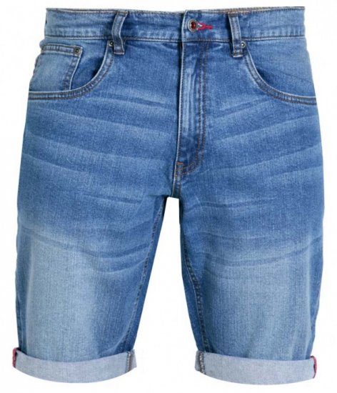 D555 Griffin Denim Shorts Stonewash - Shorts - Shorts hommes grande taille