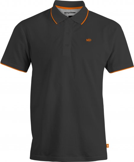 Motley Denim Helsinki Polo Charcoal - Polos - Polos homme grande taille