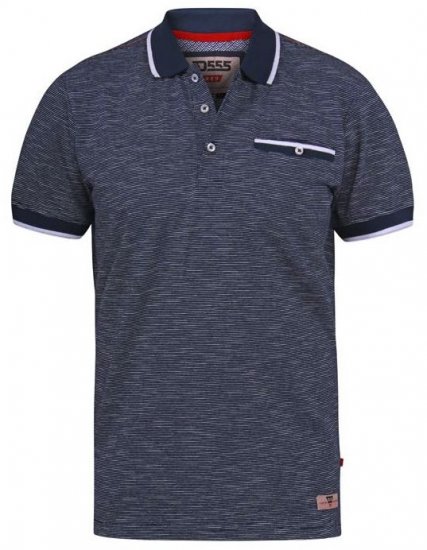 D555 Hornet Fine Stripe Jersey Polo - Polos - Polos homme grande taille