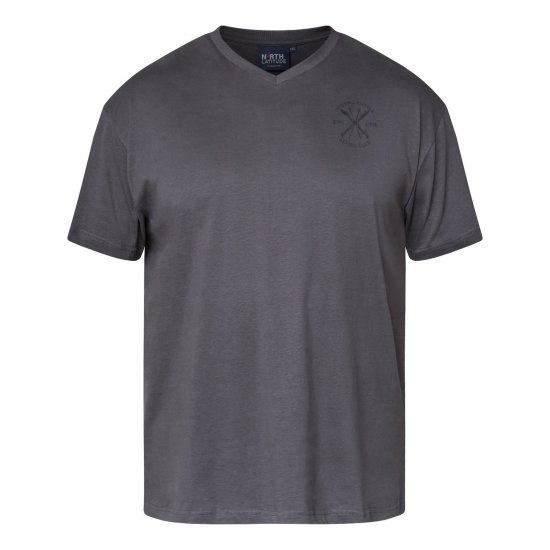 North Latitude Alpine Club T-Shirt Gris/Charcoal - T-shirts - T-shirts Homme Grande Taille