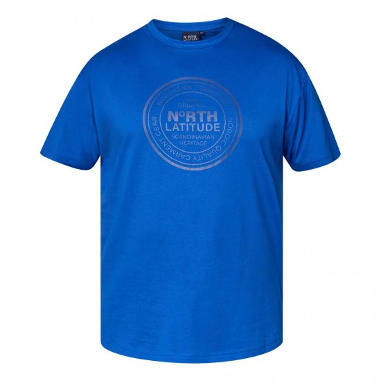 North Latitude T-Shirt Bleu - TALL T-shirts - T-Shirts Longueur Extra pour Grands Hommes