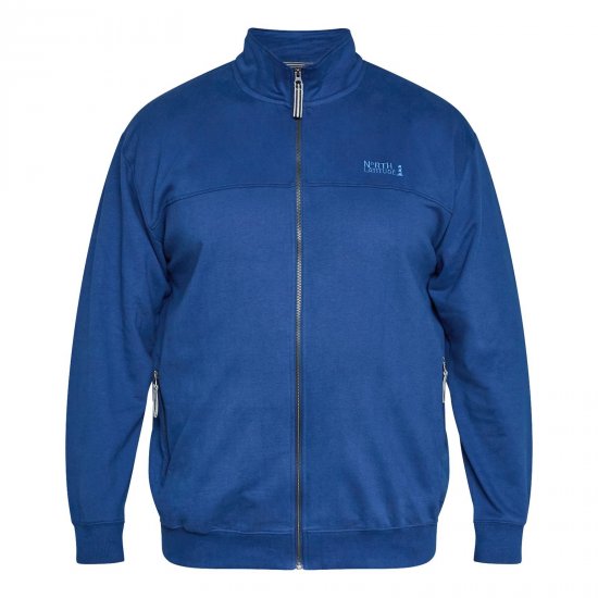 North Latitude Sweat Cardigan Bleu - Sweatshirts & hoodies - Sweatshirts/Hoodies grande taille homme